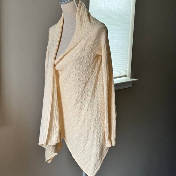 LULU BRAVO Cashmere Asymmetrical Multiway Cream Cardigan - Size medium - Picture 6 of 9